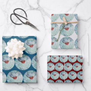 Red Kardinal Snow Winter Art Wrapper Papier