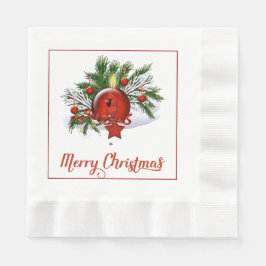 Red Kardinal Weihnachtsbuch Napkin Serviette