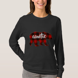 Red Kariert Auntie Buffalo Matching Family Pajama  T-Shirt