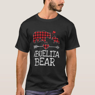 Red Kariert Bear Weihnachten Pajama Abuelita Match T-Shirt