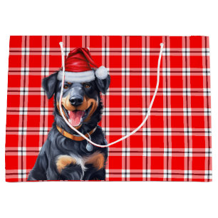 Red Kariert Beauceron Dog Lover Holiday Große Geschenktüte