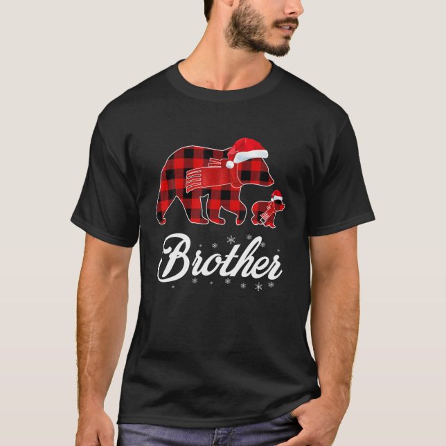 Red Kariert Brother Bear One Cubs Match Buffalo P T-Shirt (Vorderseite)