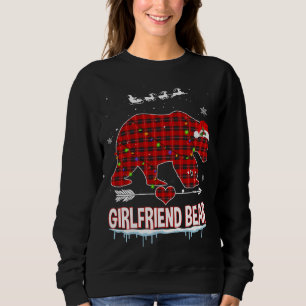 Red Kariert Buffalo Girlfriend Bear Christmas Paja Sweatshirt
