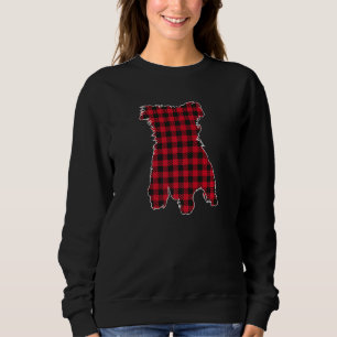 Red Kariert Buffalo Havanese Dog Christmas Matchin Sweatshirt