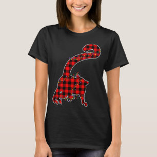 Red Kariert Buffalo Lemur Xmas Light Matching Paja T-Shirt