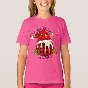 Red Kariert Buffalo Santa Christmas Pudding Unisex T-Shirt