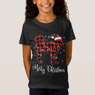 Red Kariert Buffalo Siberian Husky Frohe Weihnacht T-Shirt