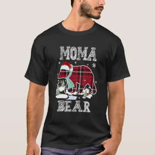 Red Kariert Christmas Pajama Family Moma Bärenkrie T-Shirt