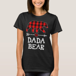 Red Kariert Dada Bear Matching Family Buffalo Chri T-Shirt