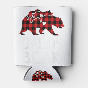 Red Kariert Daddy Bear Buffalo Matching Family Paj Dosenkühler
