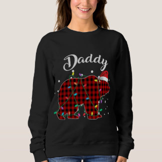 Red Kariert Daddy Bear Matching Buffalo Pajama Sweatshirt