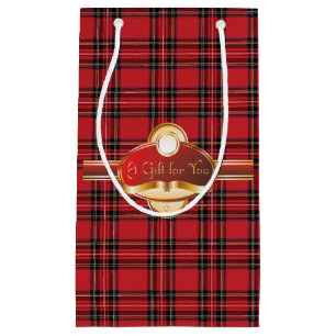 Red Kariert Extravagant Label Geschenktasche Kleine Geschenktüte