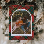 Red Kariert Foto Weihnachtskarte Feiertagskarte<br><div class="desc">Foto Weihnachtskarte - Bereit,  von Ihnen personalisiert zu werden!</div>