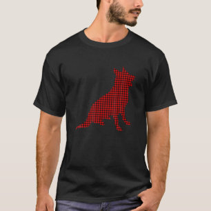 Red Kariert German Shepherds Weihnachtsfamilie Paj T-Shirt