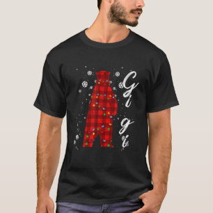 Red Kariert Gigi Bear Matching Family Pajama Chris T-Shirt