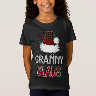 Red Kariert Granny Claus Matching Family Funny Chr T-Shirt