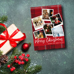 Red Kariert Instant Multi Foto Merry Weihnachtskar<br><div class="desc">Schicken Sie ein Weihnachtsgeschenk mit einem beliebten Foto und Ihrer Red Kariert Instant Multi Foto Frohe Weihnachtskarte.</div>