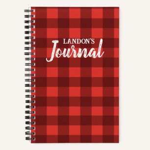Red Kariert Journal-Notebook Notizbuch
