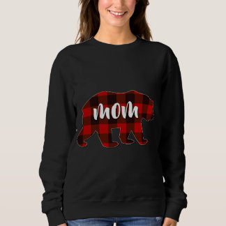 Red Kariert Mama Buffalo Matching Family Mama Paja Sweatshirt