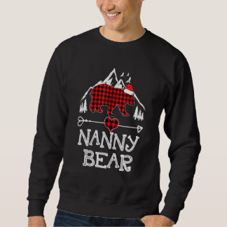 Red Kariert Nanny Bear Matching Pajama Family Sweatshirt