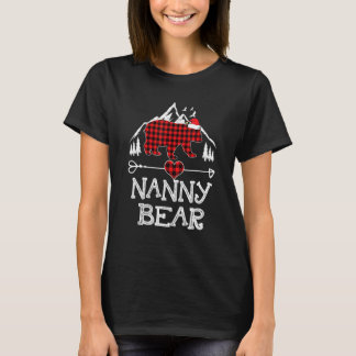 Red Kariert Nanny Bear Matching Pajama Family T-Shirt