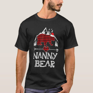 Red Kariert Nanny Bear Matching Pajama Family T-Shirt