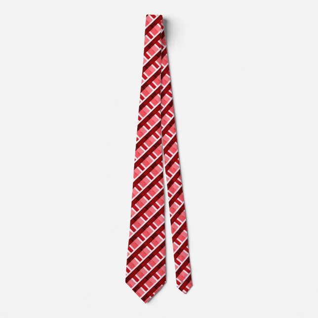 Red Kariert Necktie Krawatte (Vorderseite)