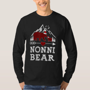 Red Kariert Nonni Bear Matching Pajama Family T-Shirt