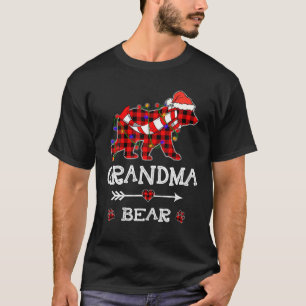 Red Kariert Oma Bären Weihnachten Weihnachtsfamili T-Shirt