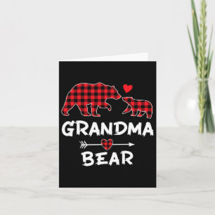 Red Kariert Oma Bear Weihnachten Weihnachten Weihn Karte