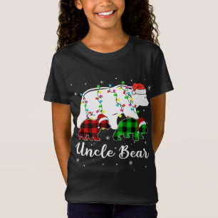 Red Kariert Oncle Bär Pajama Matching Family Chris T-Shirt