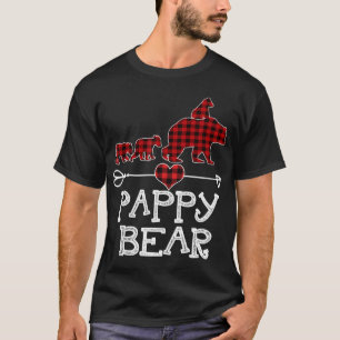 Red Kariert Pappy Bear Matching Family Christmas E T-Shirt