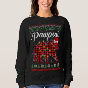 Red Kariert Pawpaw Bär Weihnachtsfest Weihnachten Sweatshirt