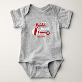 Red Kariert Rattle Raider Baby Bodysuit Strampler