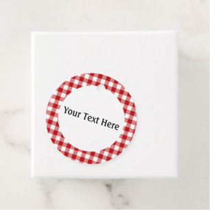 Red Kariert, Red Gingham Geschenkanhänger