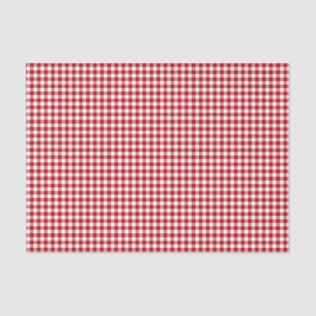 Red Kariert, Red Gingham Seidenpapier (Vorderseite)