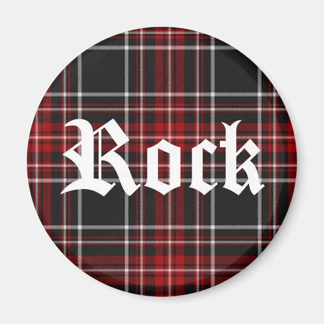 Red Kariert Rock - Magnet (Vorne)