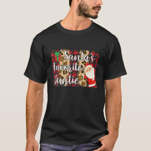 Red Kariert Santa's Lieblings-Tantentenfamilie Mat T-Shirt