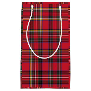 Red Kariert Scott Tartan Holiday Gift Bag Kleine Geschenktüte