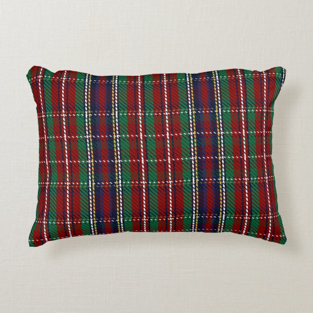 Red Kariert Scottish Rustic Flannel Print Dekokissen (Vorderseite)
