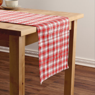 Red Kariert Table Runner Kurzer Tischläufer