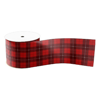 Red Kariert Tartan Holiday Ripsband