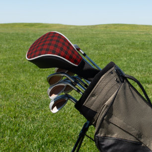 RED KARIERT TARTAN PATTERN GOLF HEADCOVER