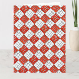 RED KARO MOSAIC Big Christmas Card Karte