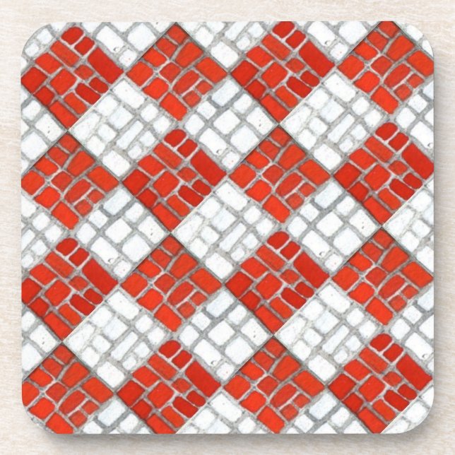 RED KARO MOSAIC Hard Plastics Untersetzer (Vorderseite)