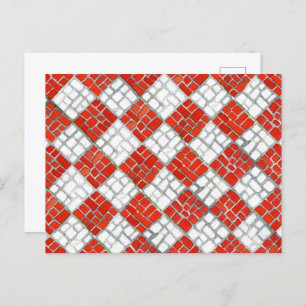 RED KARO MOSAIC Postcard Postkarte