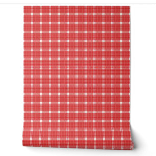 RED KAROS GINGHAM SEAMLESS TAPETE