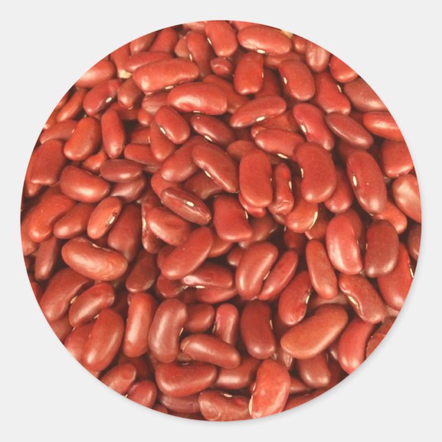 Red Kidney Beans Runder Aufkleber (Vorderseite)