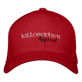 Red Killosopher Apparel Flexfit Cap Bestickte Baseballkappe