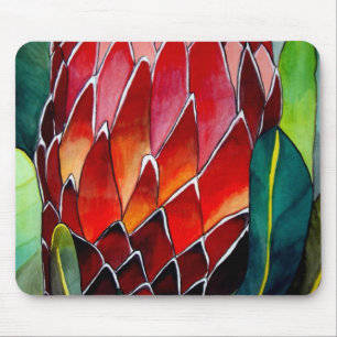 Red King Protea Blume Mousepad